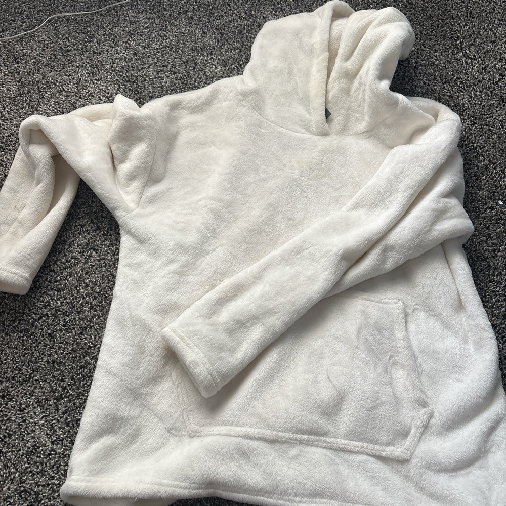 Champion White Oversized Long Sleeve Hoodie